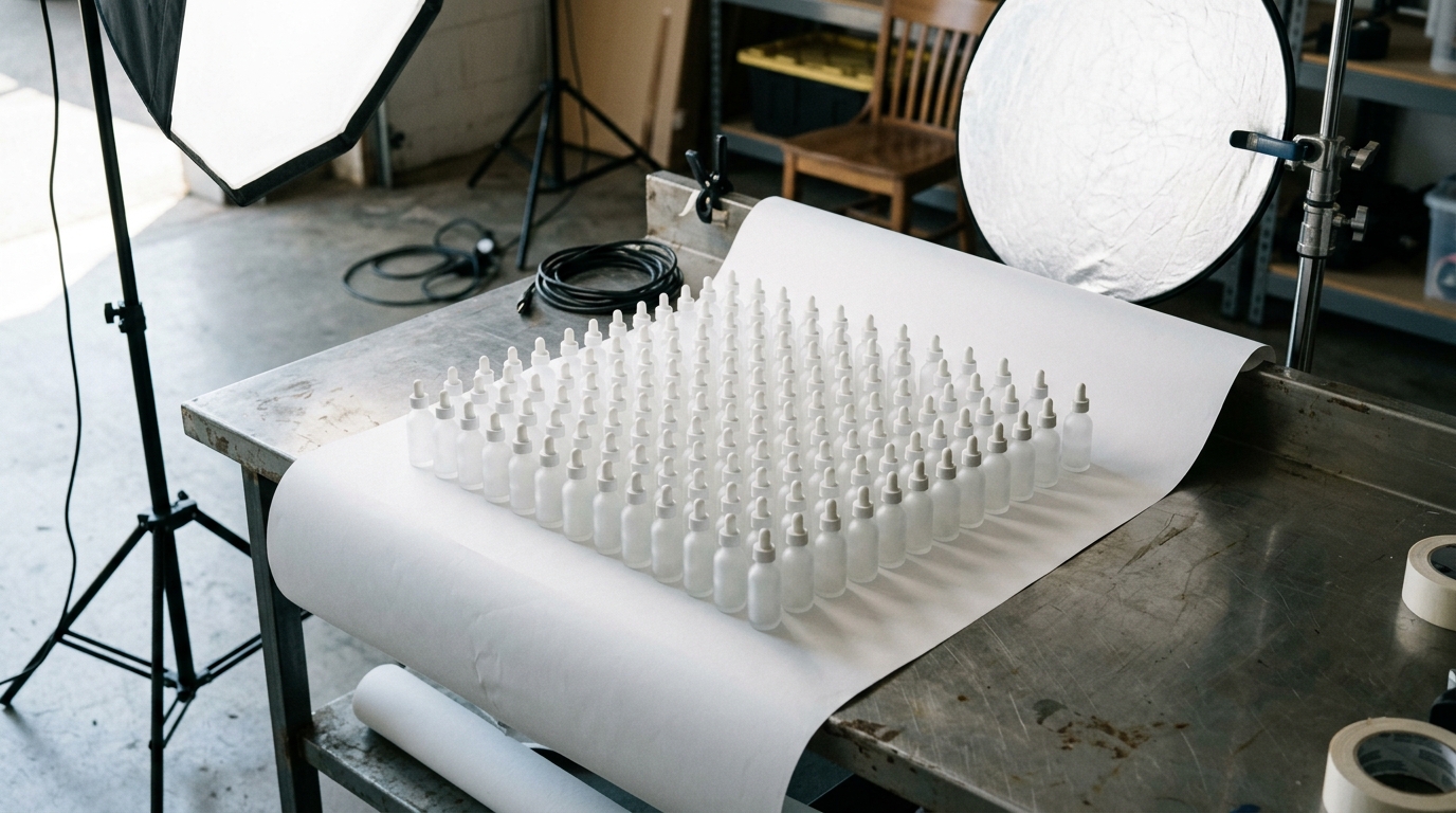 AI-generated on-model product setup showing a high quality fashion output integrated into an outdoor urban environment for advertising campaigns