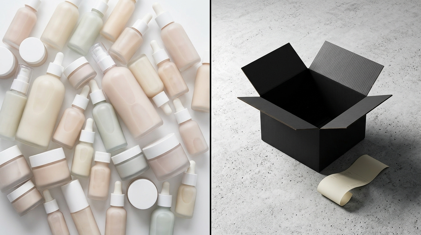 Smartphone displaying a low-converting ecommerce product page alongside a laptop showing high traffic analytics