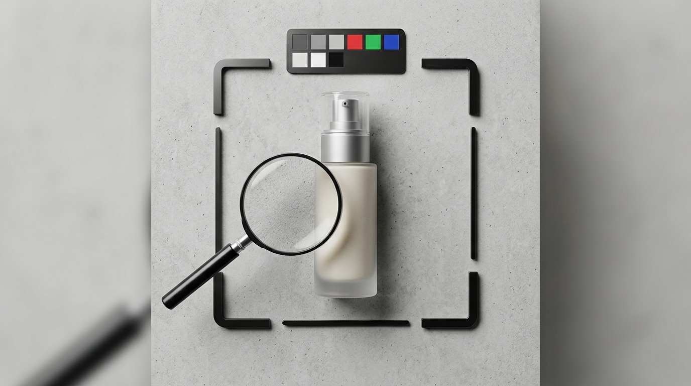 A split screen showing a basic white-background product photo next to an AI-generated lifestyle image of the same item in a premium setting