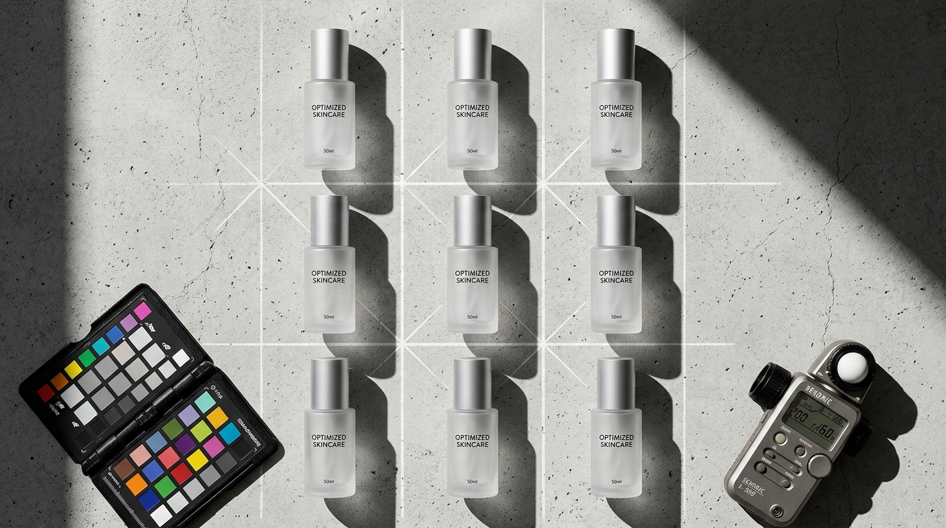 A desktop monitor displaying a Shopify product page with a high resolution image of a black leather cross body bag on a clean white background