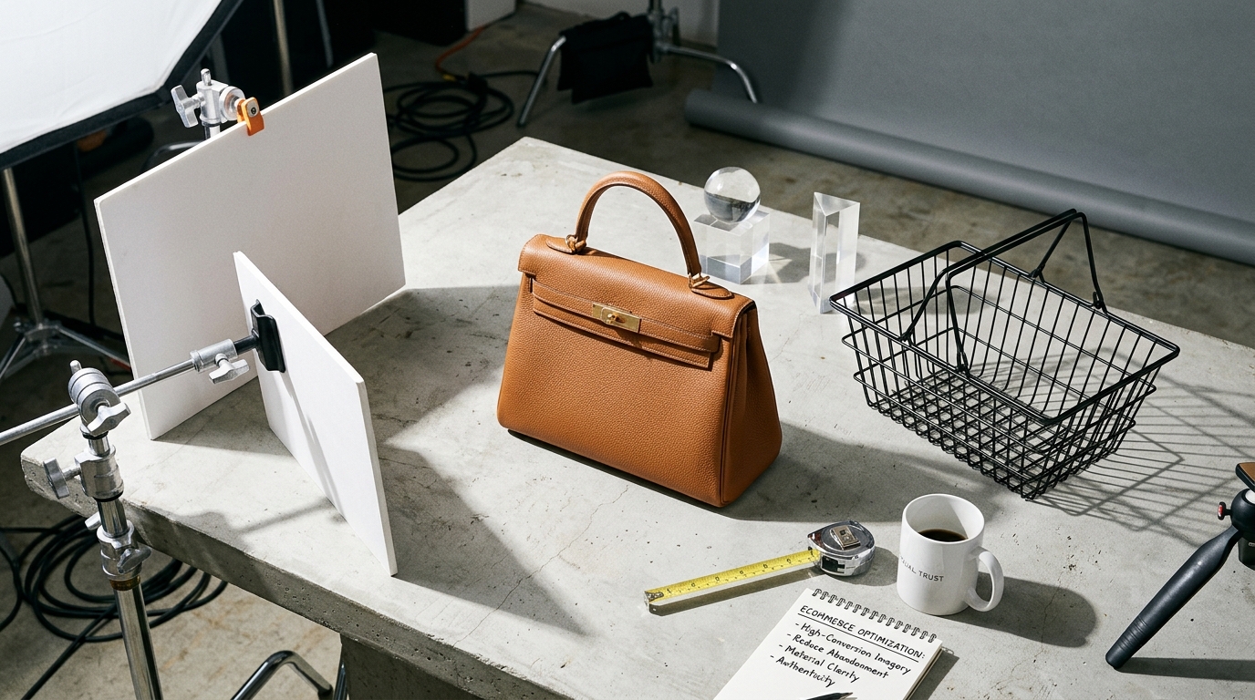 AI-generated contextual lifestyle image of a modern product set against a bright, styled home interior