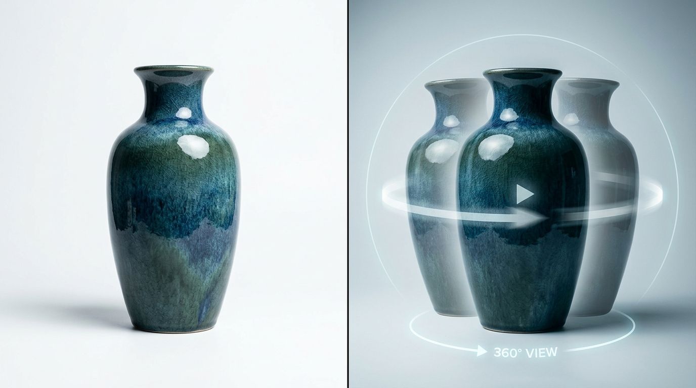 Example of a 360 product view ecommerce setup process