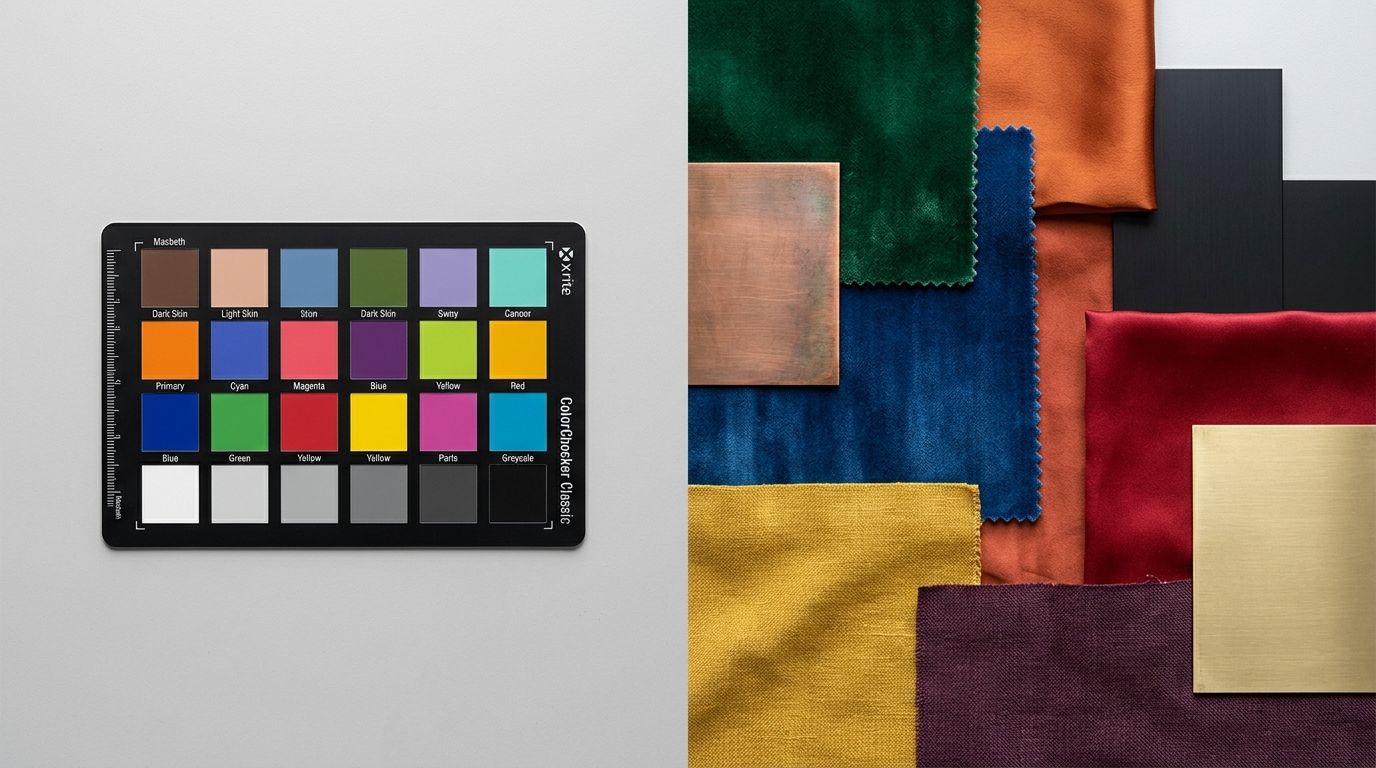 A split screen showing a product photo with warm lighting next to the actual product under natural daylight, highlighting the extreme colour mismatch.