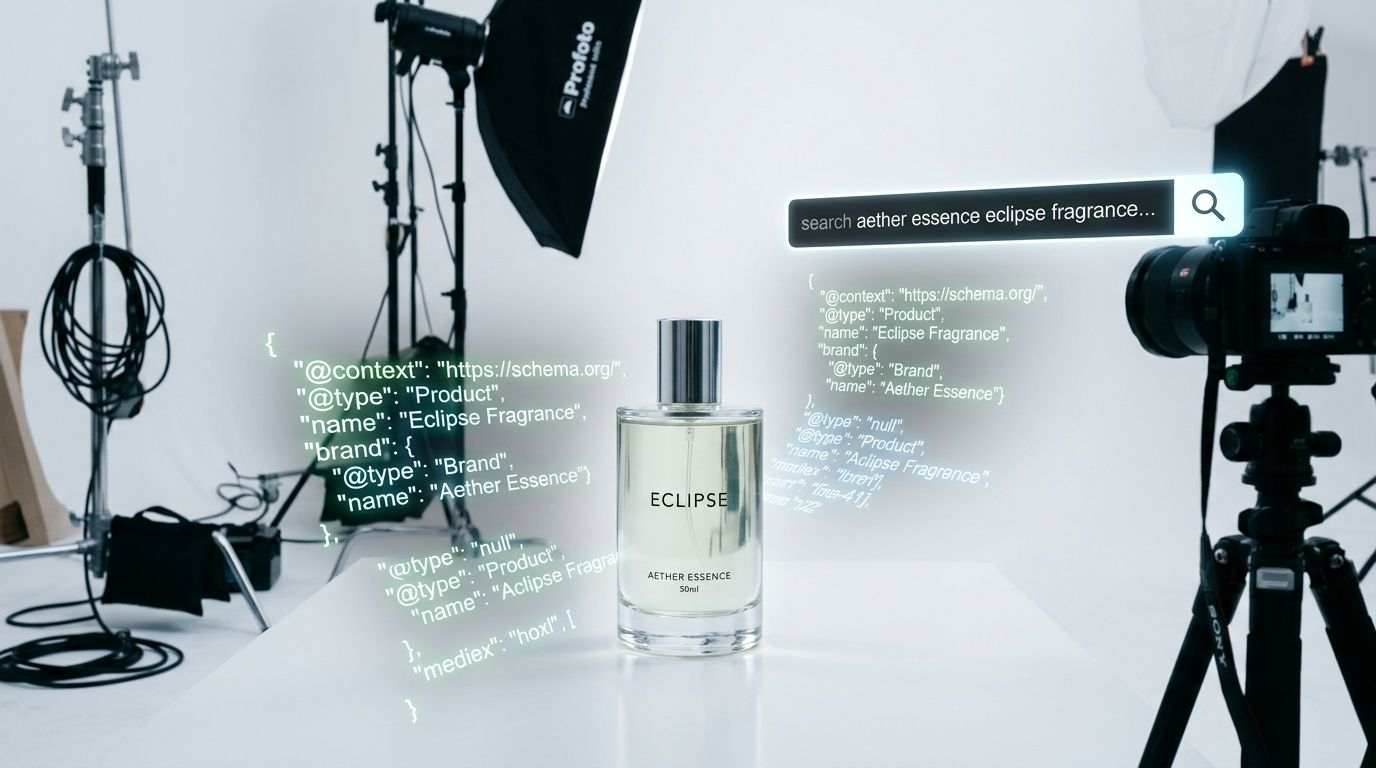 Optimized product images ranking in Google Shopping search results alongside structured data snippets