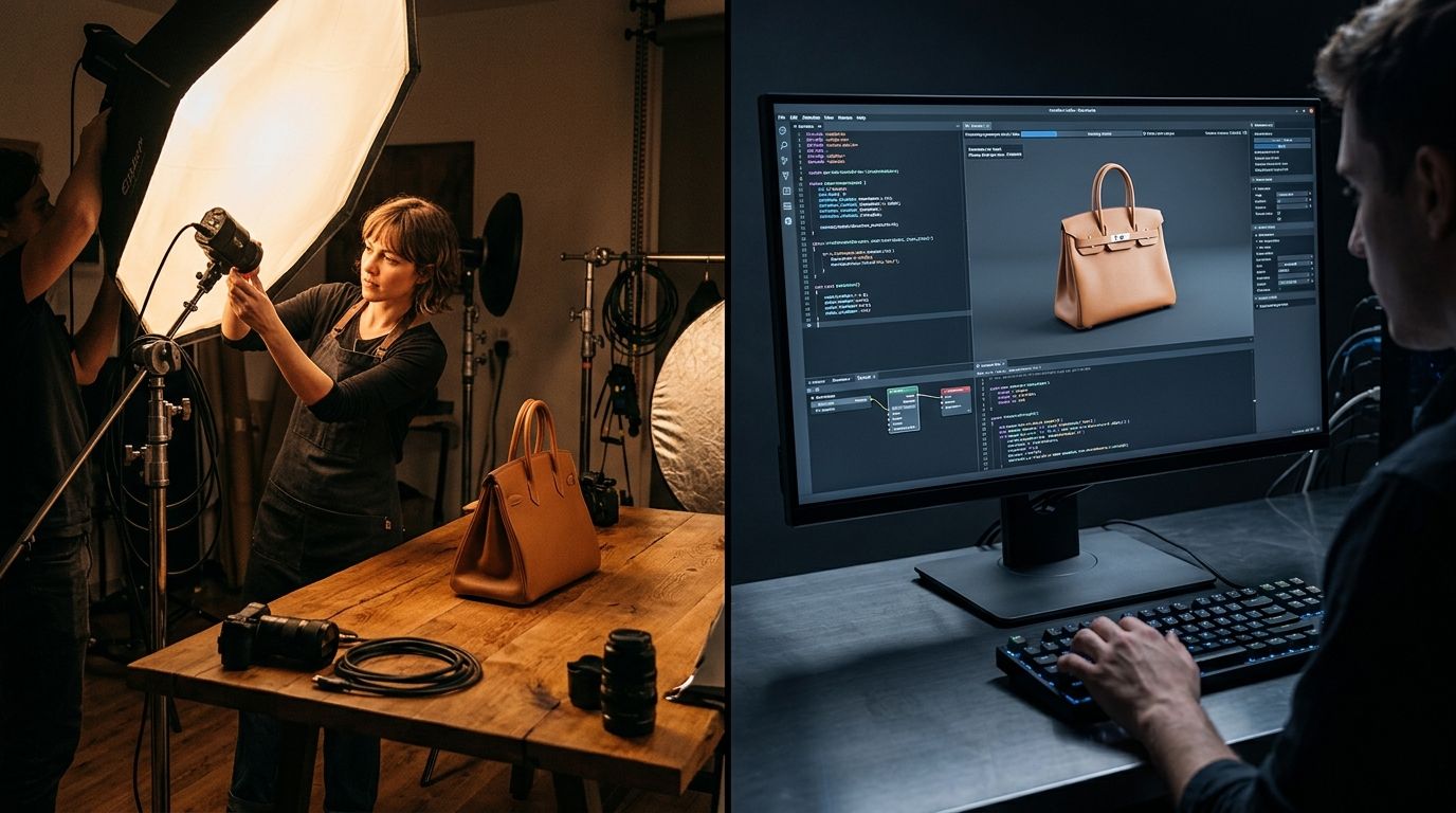 Behind the scenes at a traditional ecommerce photography agency shoot