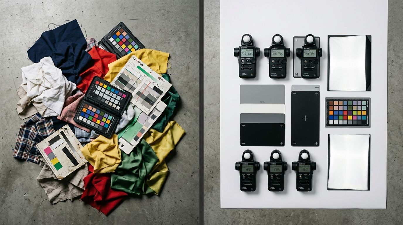 A fashion ecommerce return rate chart next to clothing boxes