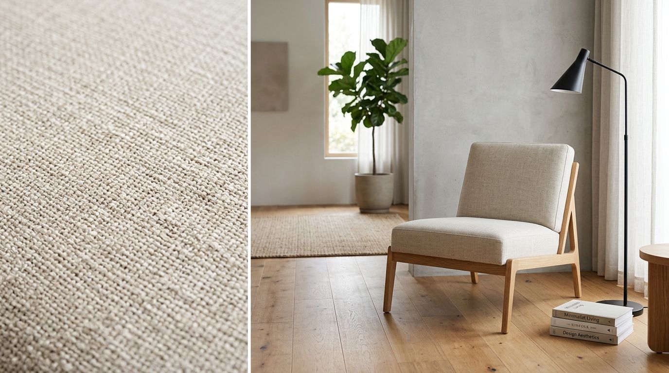 Home goods product photography showing scale in a modern living room setting