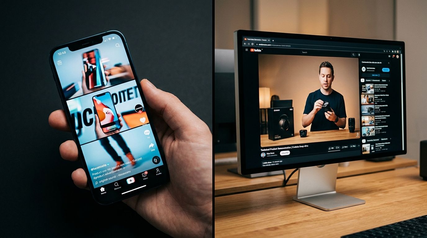 An editing timeline showing optimal product video length cuts