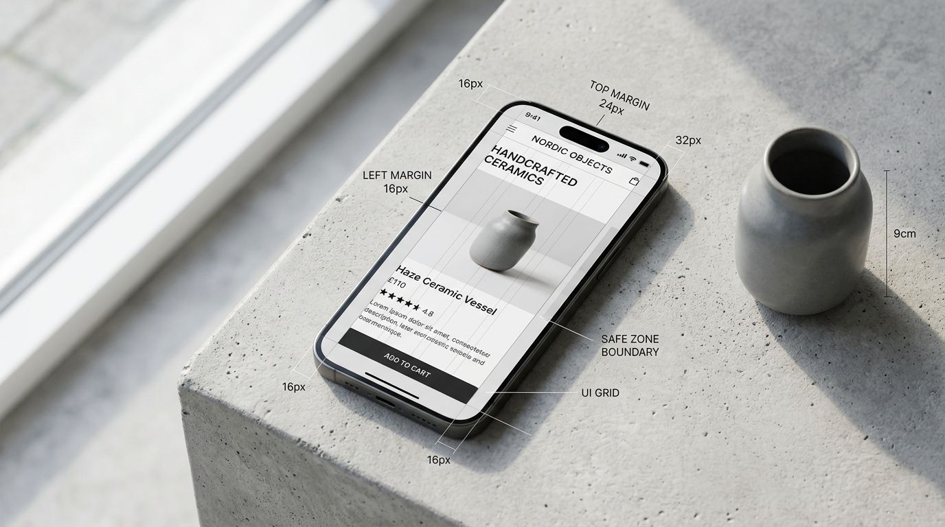Instagram stories size diagram for ecommerce