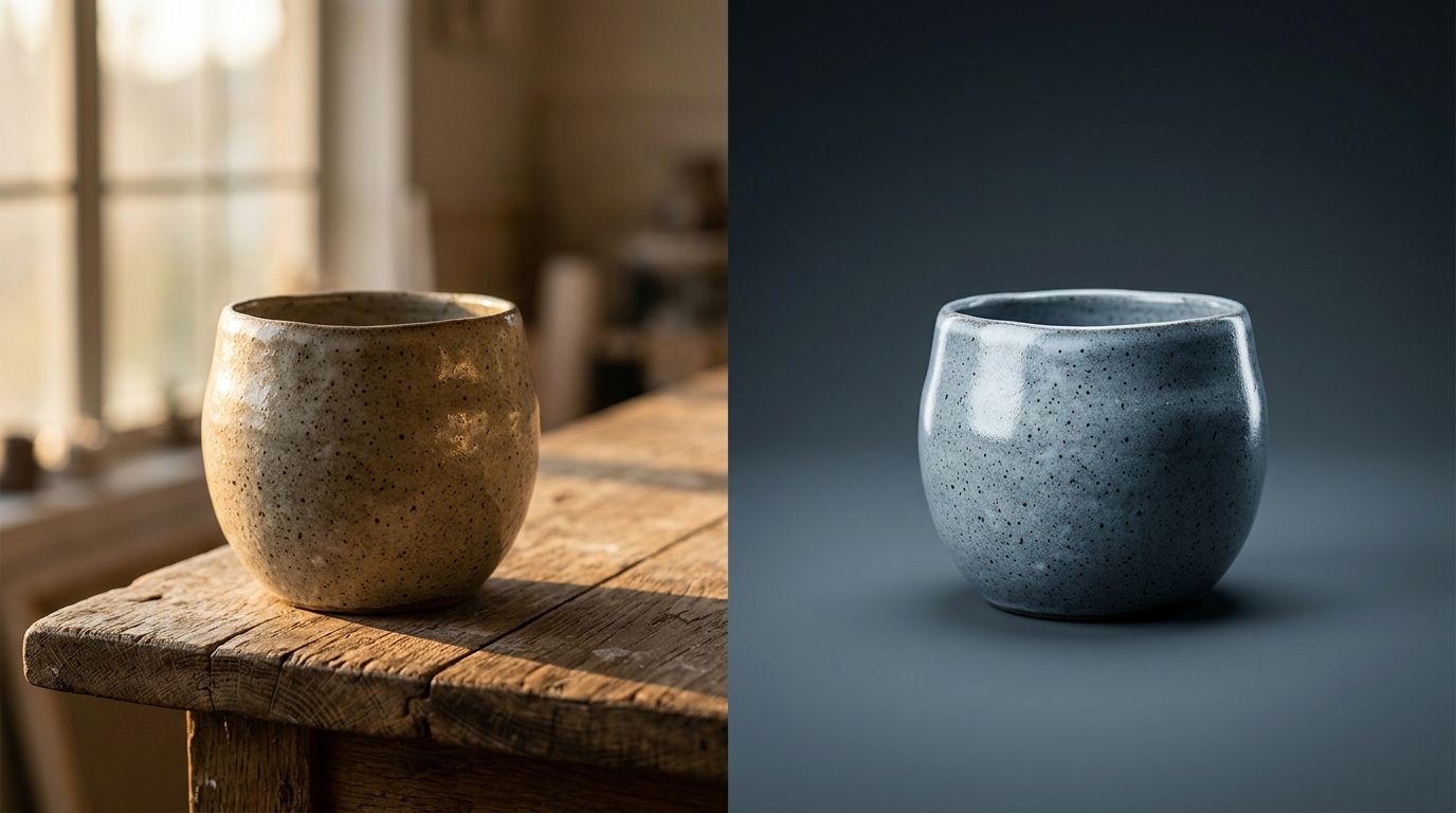 A skincare product photographed in soft, diffused natural window light with subtle shadows