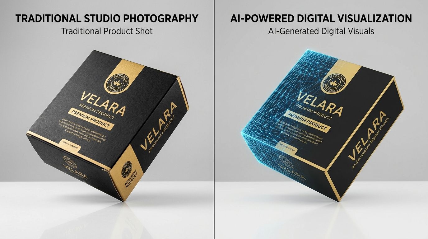 Clean pack shot photography showing product packaging on a perfectly lit background