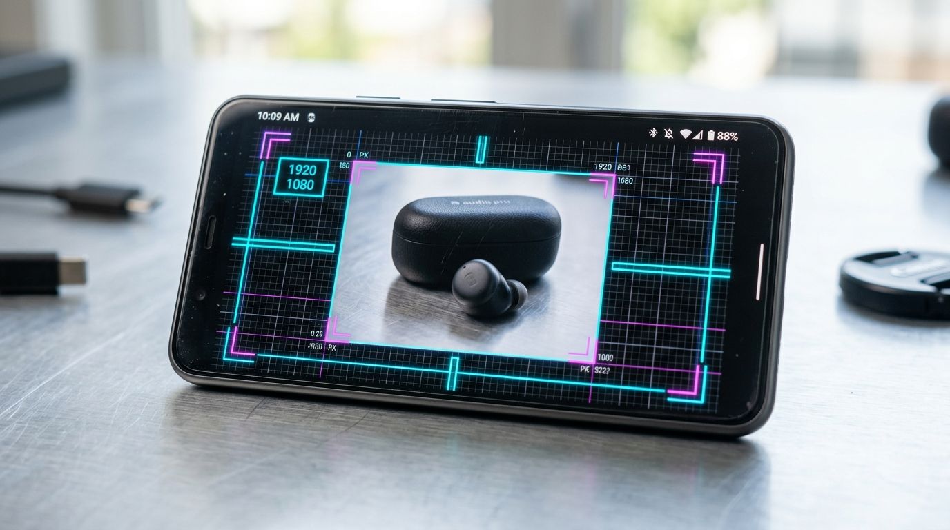 A visual grid showing how correct product image size for Shopify maintains clean borders and alignment on mobile screens.