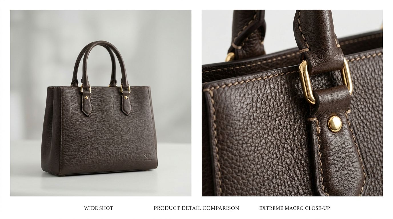 High resolution product image zoom ecommerce showing fine fabric details