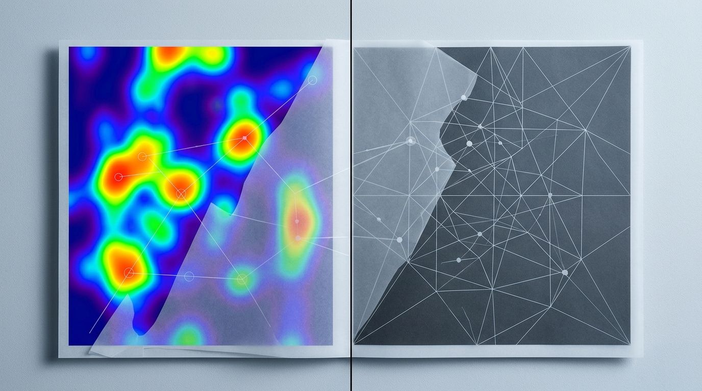 Product page heatmap interface showing click clusters over a primary ecommerce product image