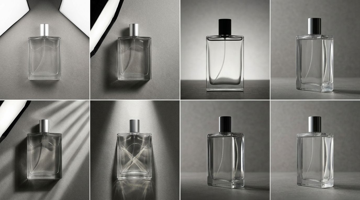 A grid showing six distinct product photography angles for an ecommerce listing