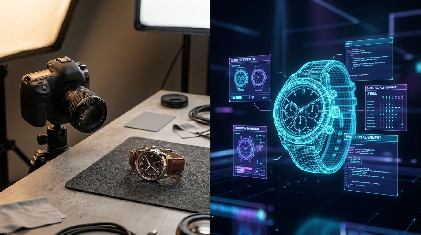 Comparing different product photography services including studios and AI tools