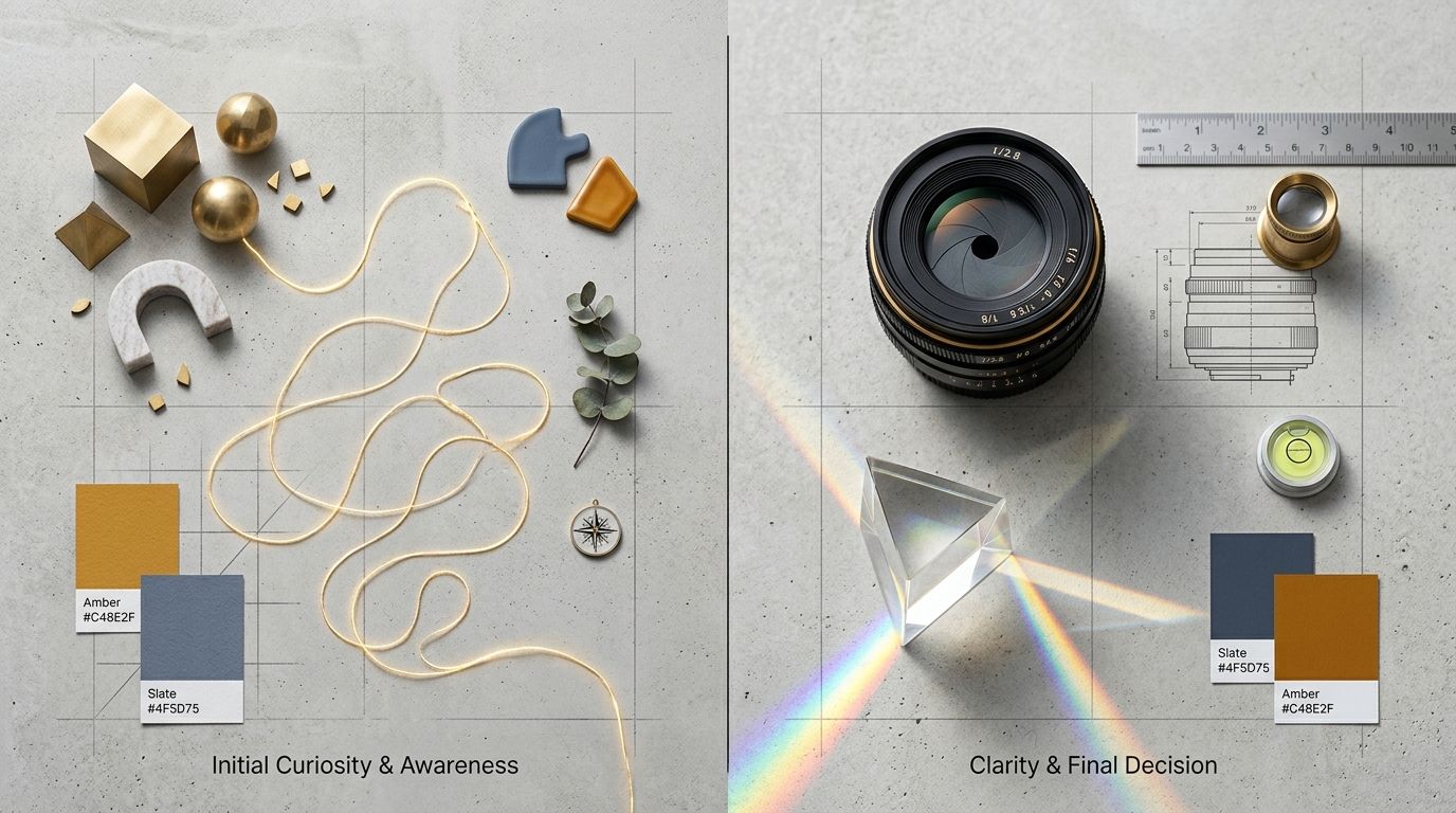 A product image transitioning from a plain white background to a rich lifestyle context