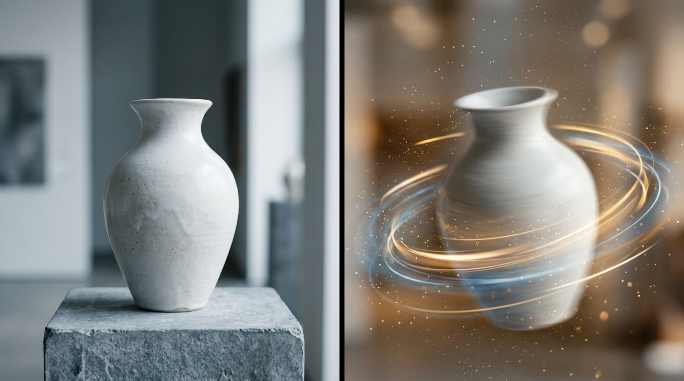 Product photography transformed into video frames