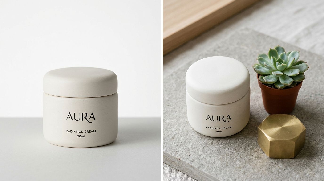 A lifestyle product photo demonstrating scale context with hands