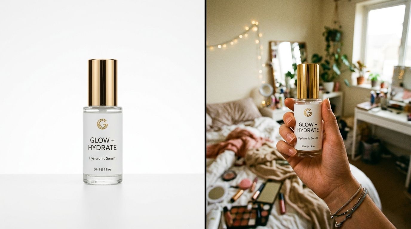 TikTok Shop product photo showing a lifestyle setup instead of a plain white background