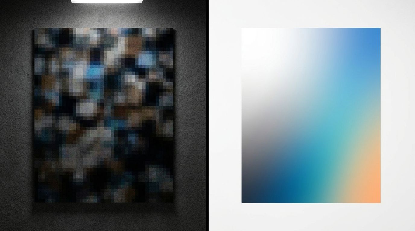 A split screen showing a muddy amateur product photo next to a crisp, professional AI-generated product image.