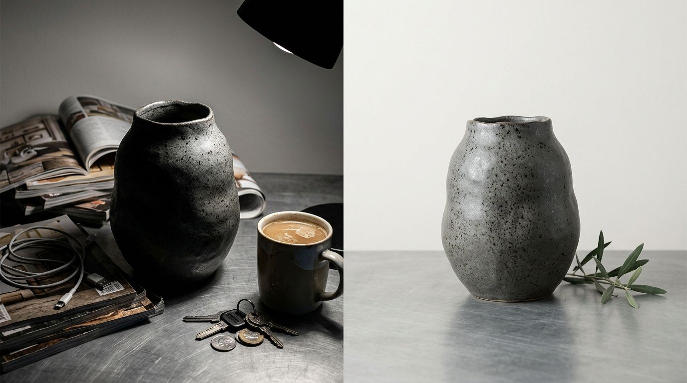 An ecommerce founder analyzing low conversion rates caused by poor product photography